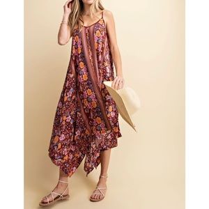 NWT Kori America brand, Blowin in the Wind asymmetrical handkerchief dress